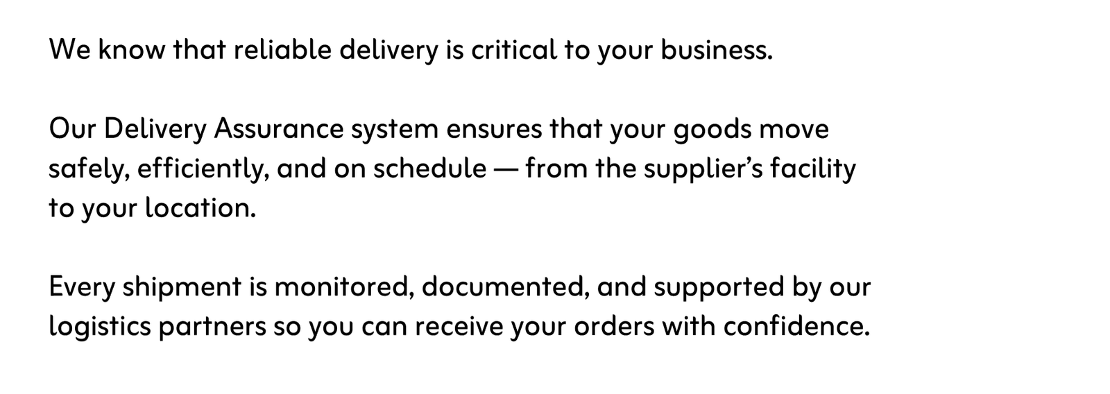 Delivery Assurance