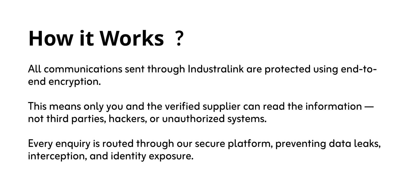 Encrypted Enquiries