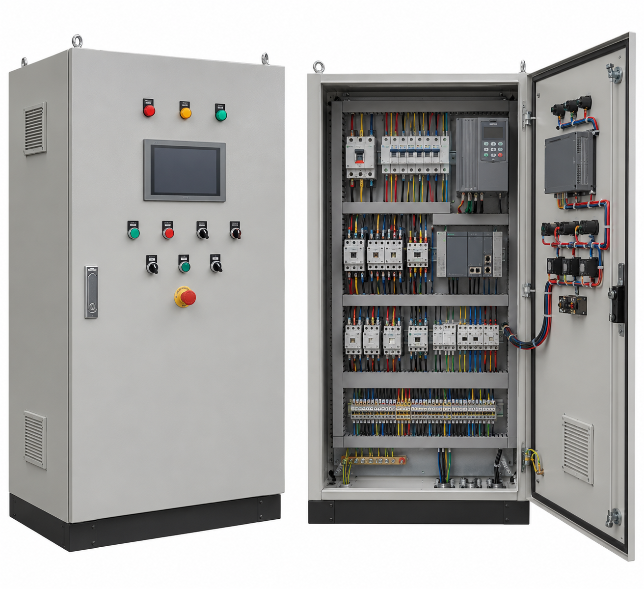 Industrial Electrical Control Panel for Factory Machinery, Motor Control and Automation Systems