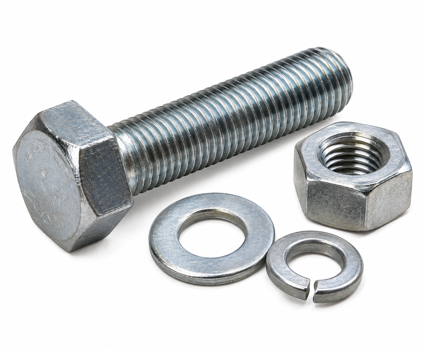 High-Strength Industrial Hex Bolts, Nuts & Washers for Construction, Machinery and Steel Fabrication