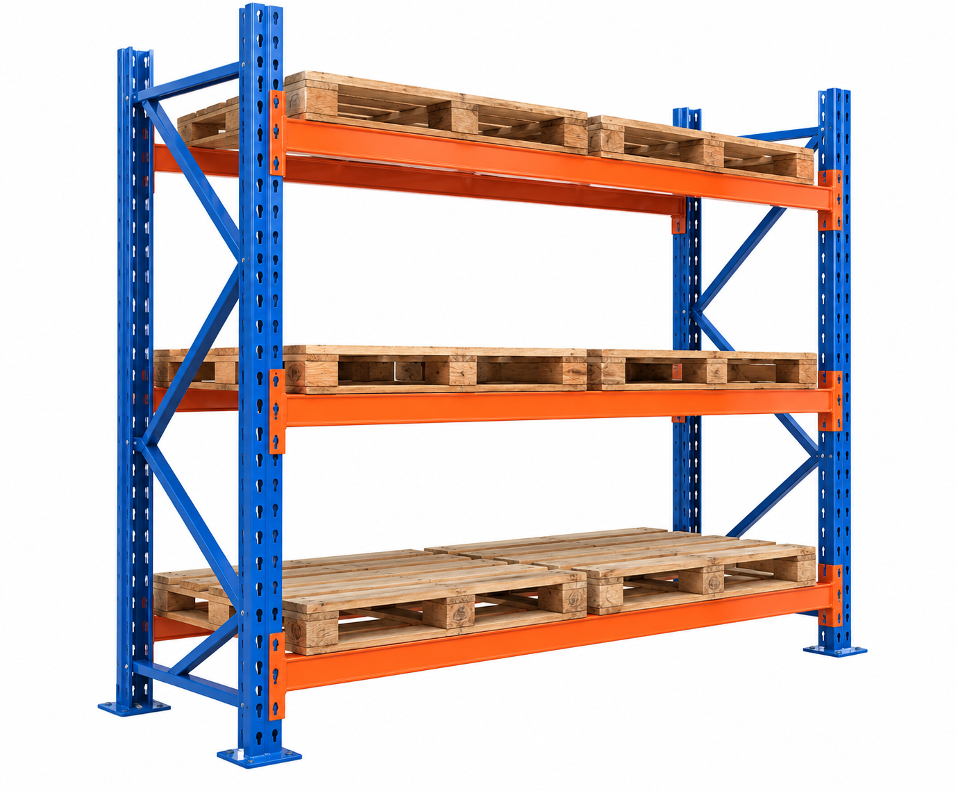 Heavy-Duty Warehouse Pallet Racking System for Industrial Storage, Factory and Logistics Operations